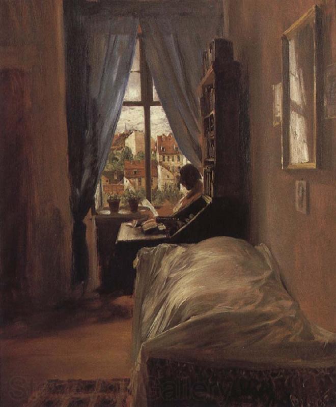 Adolph von Menzel The Artist-s Bedroom in the Ritterstrabe France oil painting art